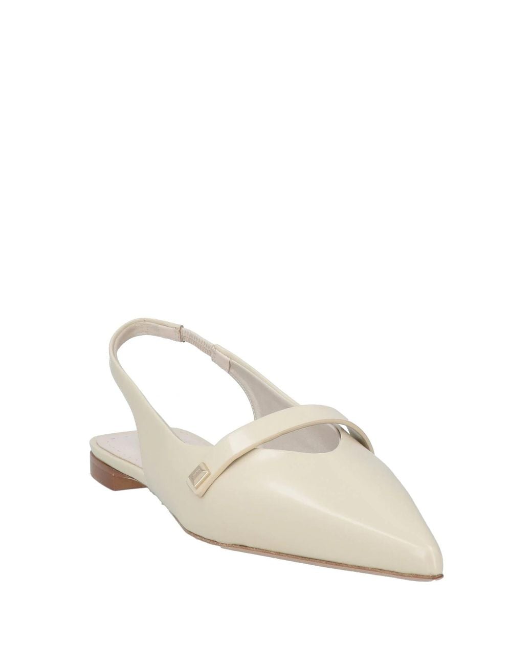 Max Mara White Solid Color Flat Shoes
