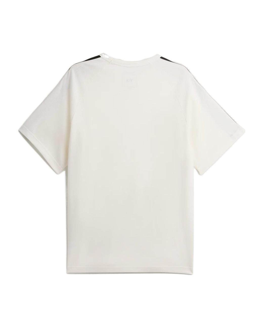 Y-3 White Stripe Detail Cotton T-Shirt for men