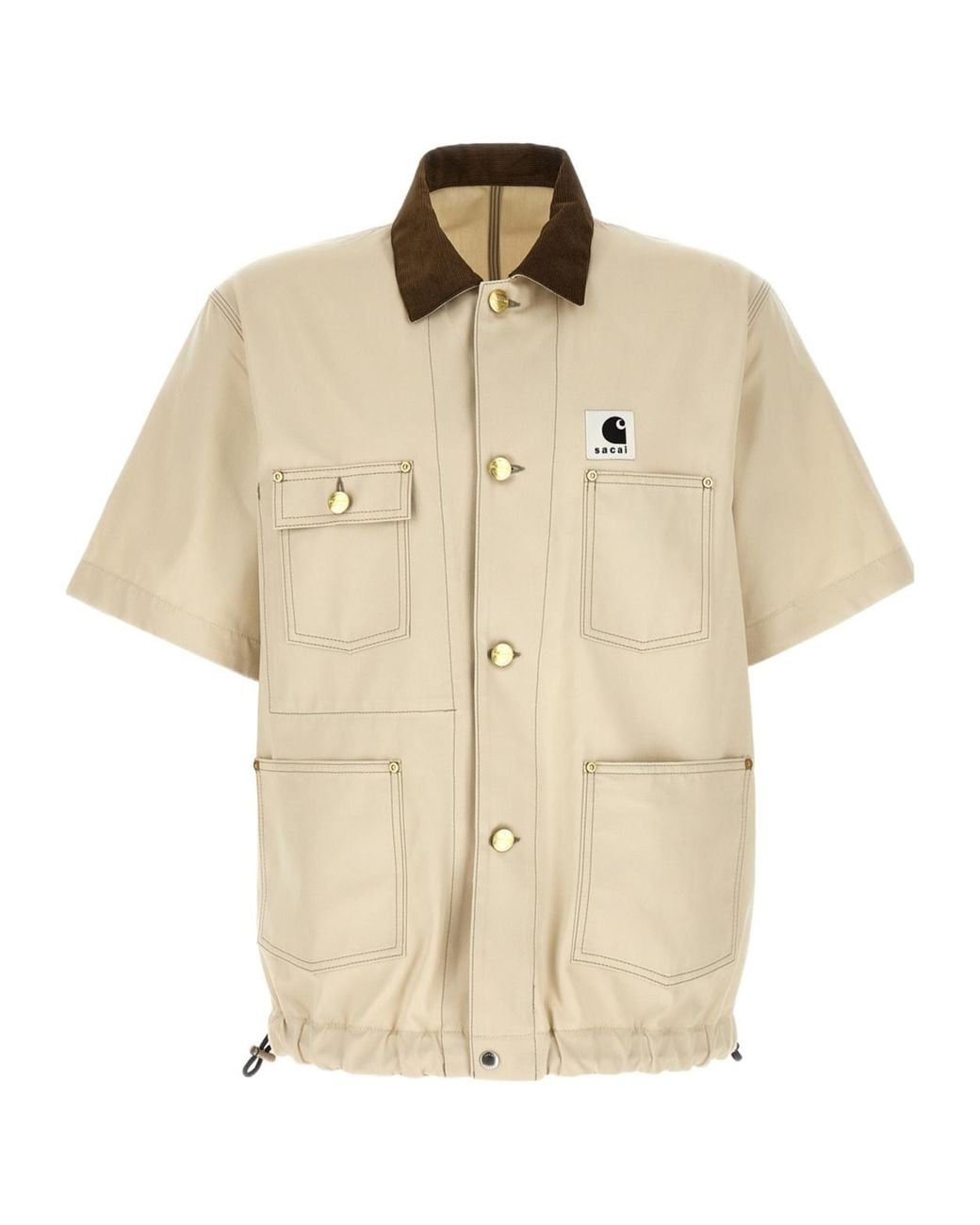 Sacai Natural Carhartt Wip Duck Overshirt Jacket for men