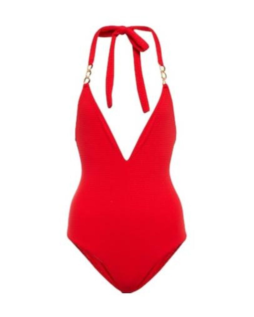 Melissa Odabash Red Naples Halterneck Swimsuit