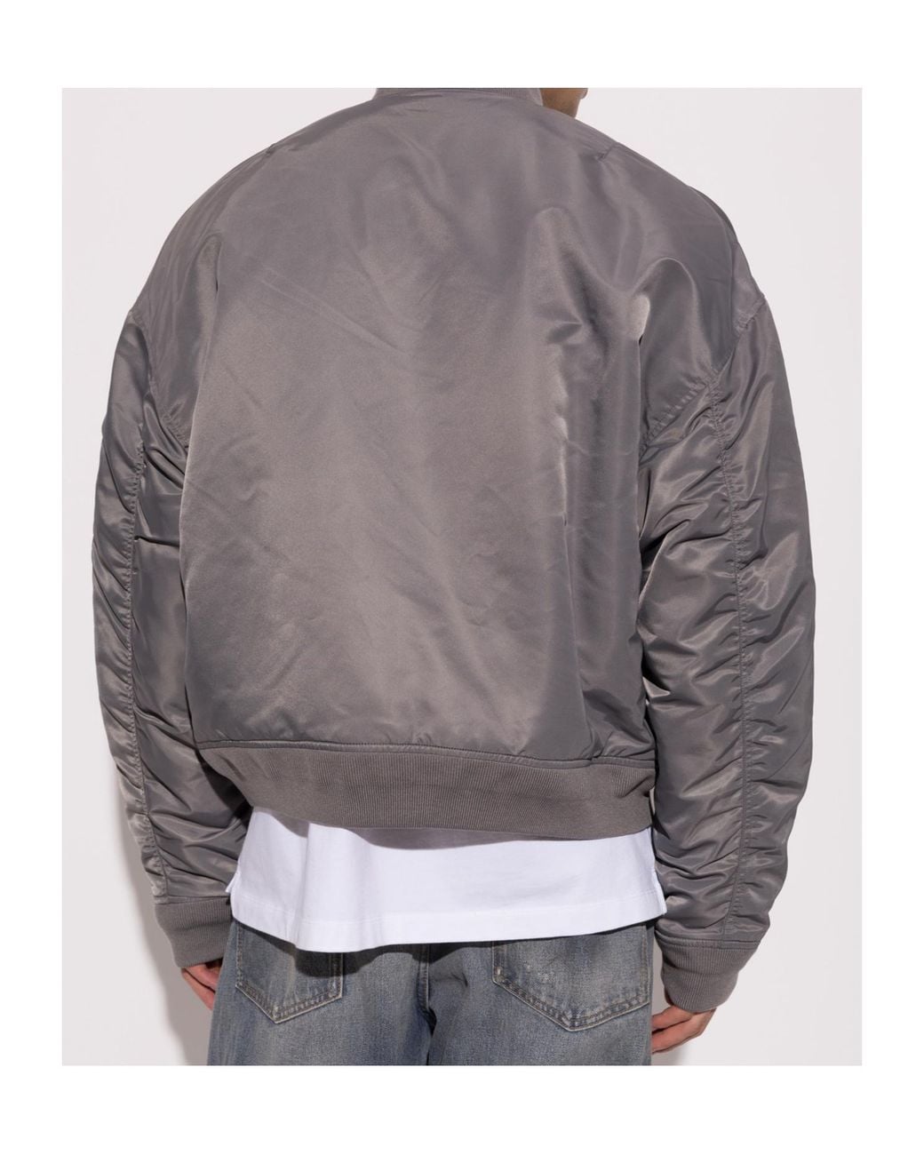 DSquared² Gray Quilted Bomber Jacket for men