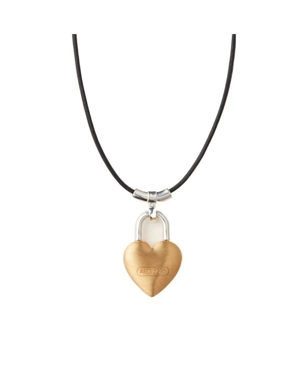Ambush Metallic Heart Lock Necklace