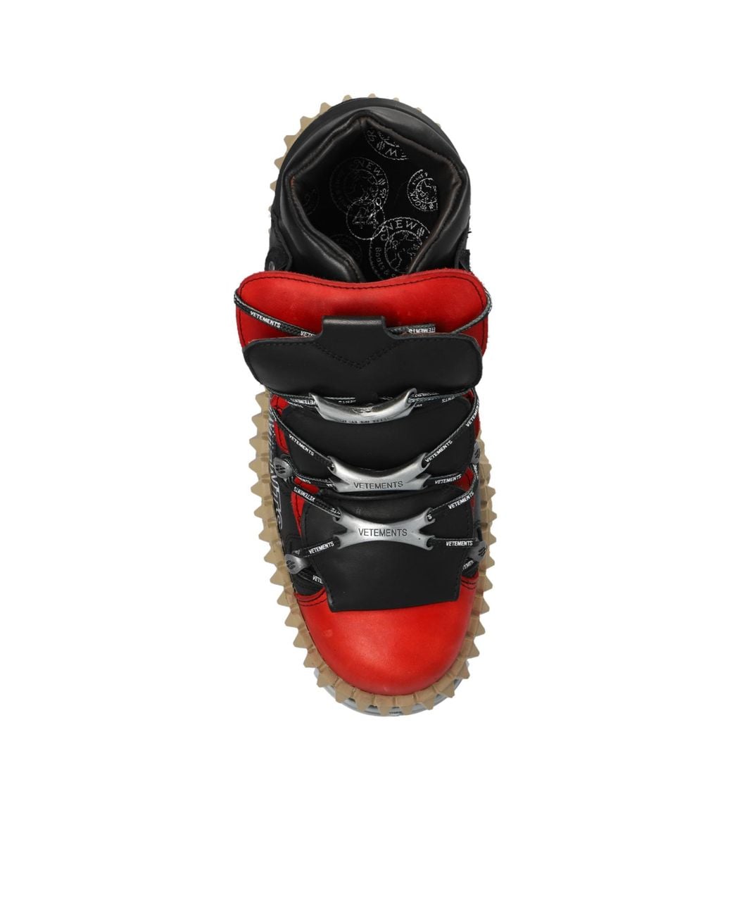 Vetements Black X New Rock Logo Detailed Lace-Up Shoes for men
