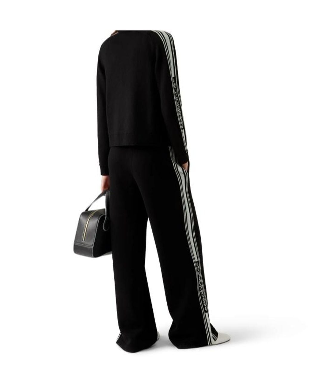 Casablanca Black Logo Patch Straight-Leg Track Pants