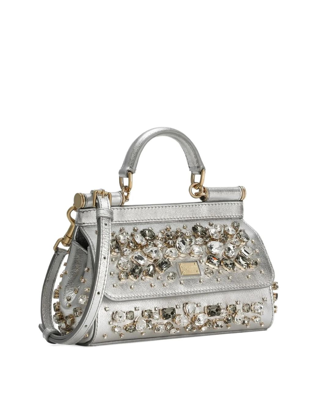 Dolce & Gabbana Metallic Small Sicily Tote Bag