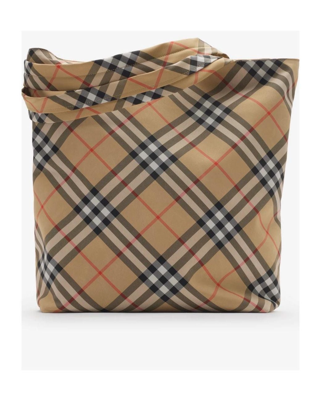 Burberry Metallic Checked Zipped Tote Bag for men