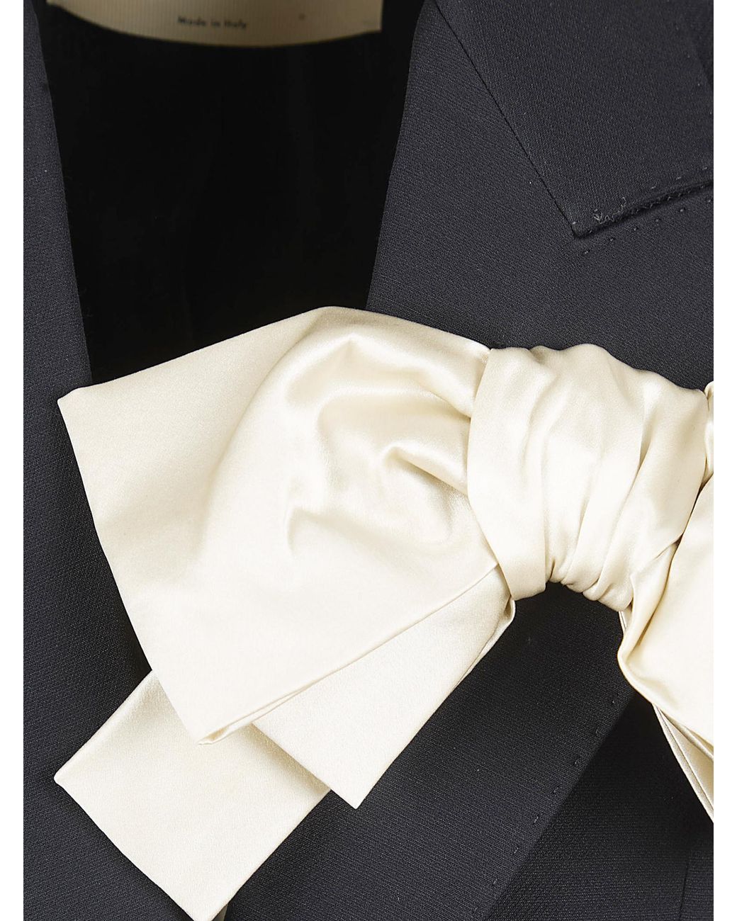 Valentino Black Bow Detailed Long-Sleeved Jacket