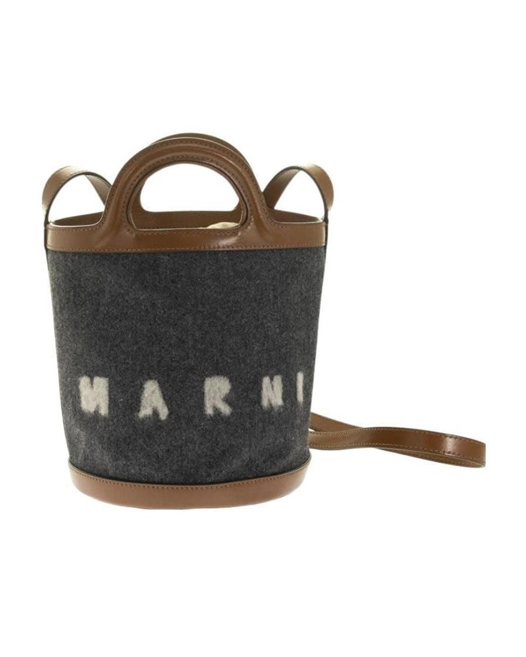 Marni Black Tropicalia Mini Bucket Bag
