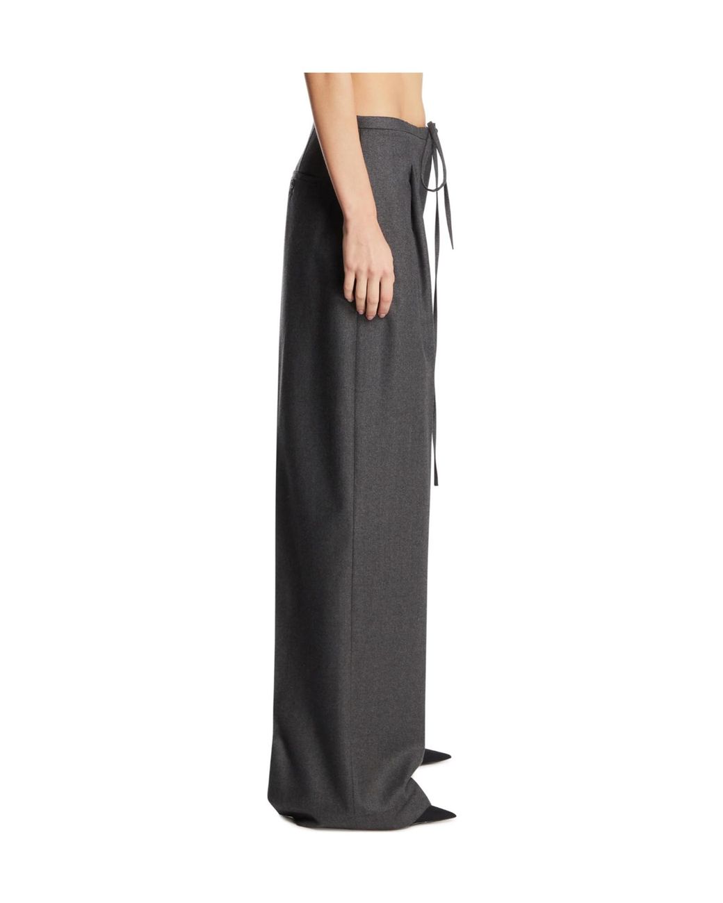 Rohe Blue Drawstring-Waist Pleated Trousers