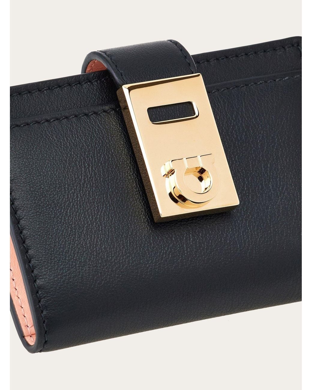 Ferragamo Black Hug Card Holder