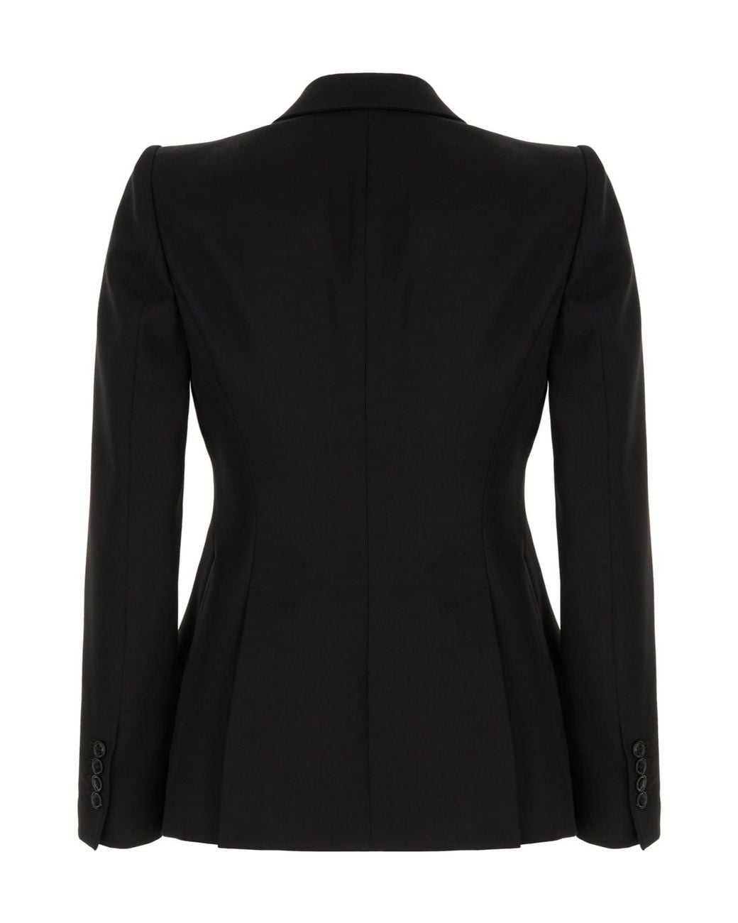 McQueen Black Wool Single-Breasted Blazer