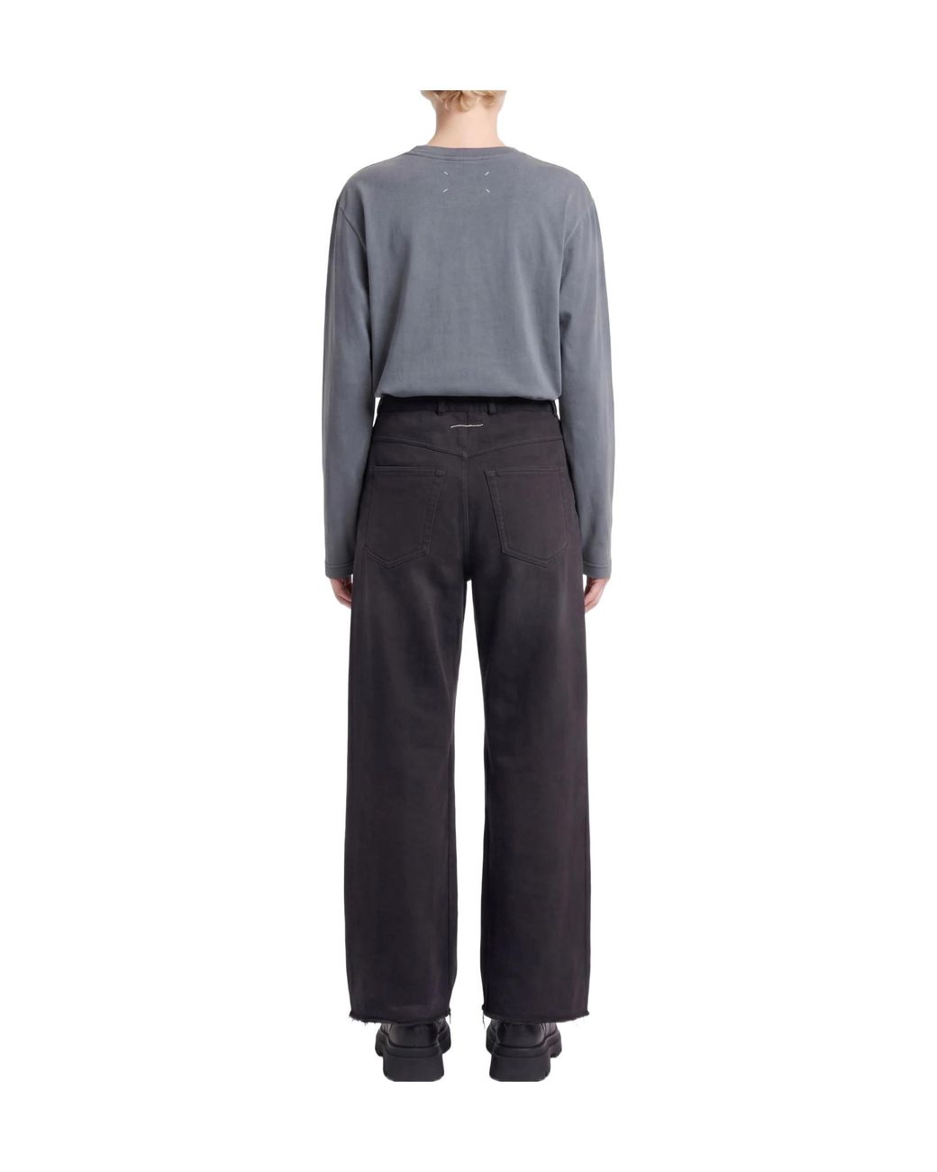 MM6 by Maison Margiela Blue Solid Color Casual Trousers