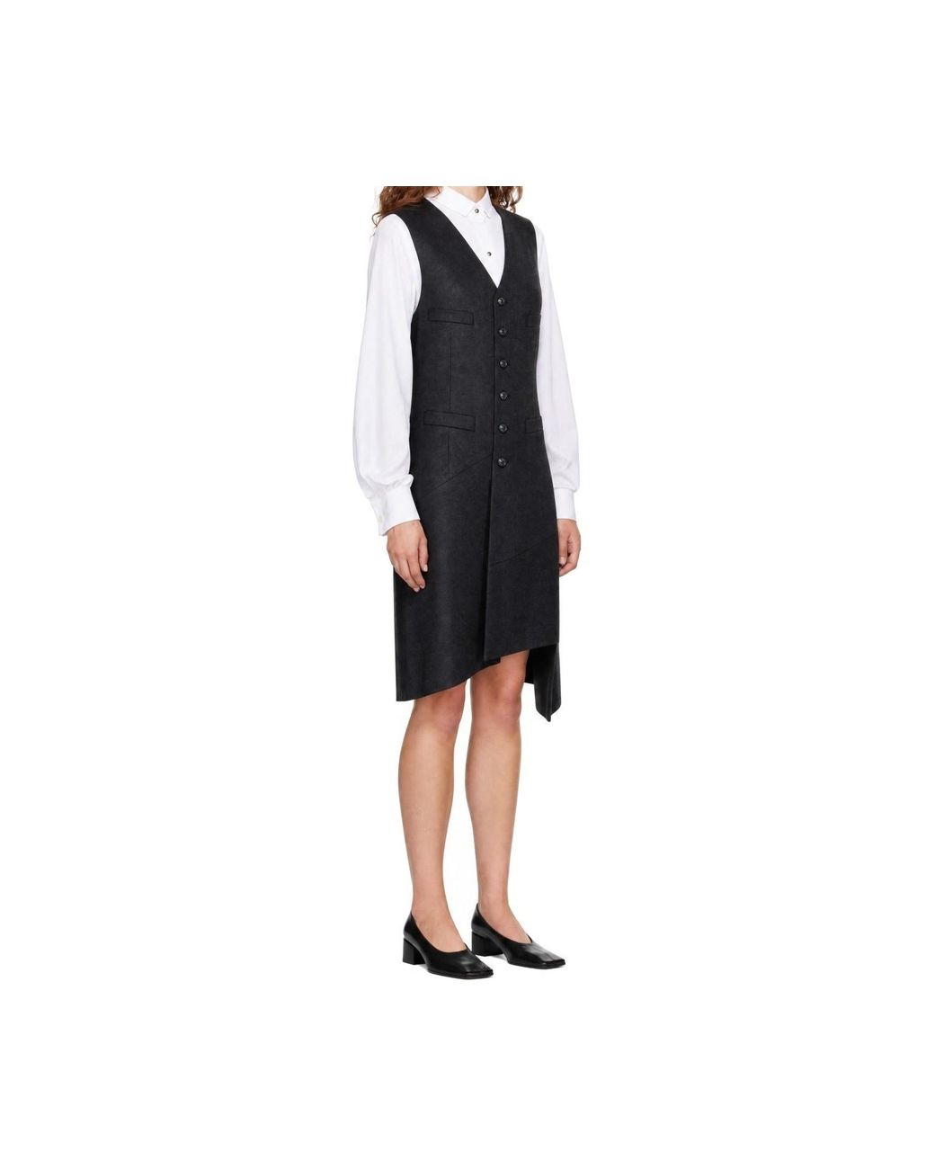 Comme des Garçons Black V-Neck Dress