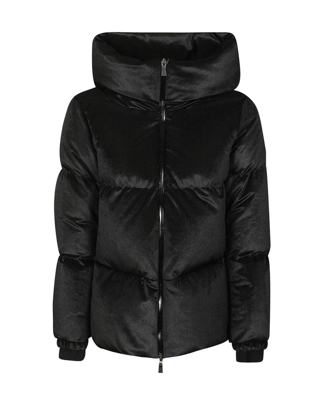 Herno Black Short Hooded Down Jacket