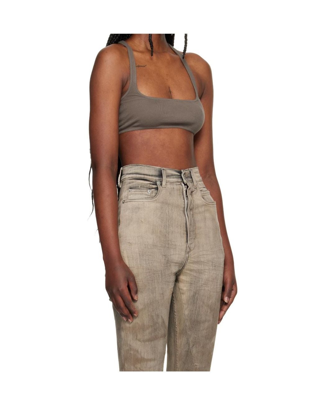 Rick Owens Natural Square Neck Vest