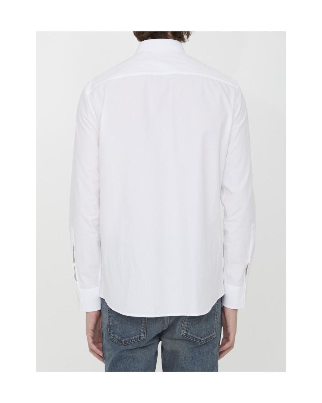 Valentino White Buttoned Long-Sleeved Shirt for men