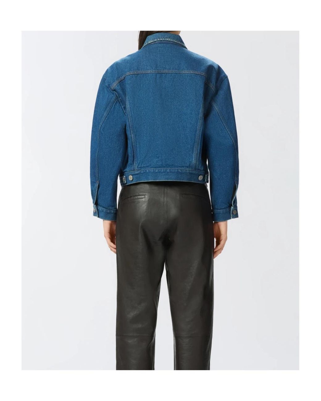 Pinko Blue Horse-Print Denim Jacket