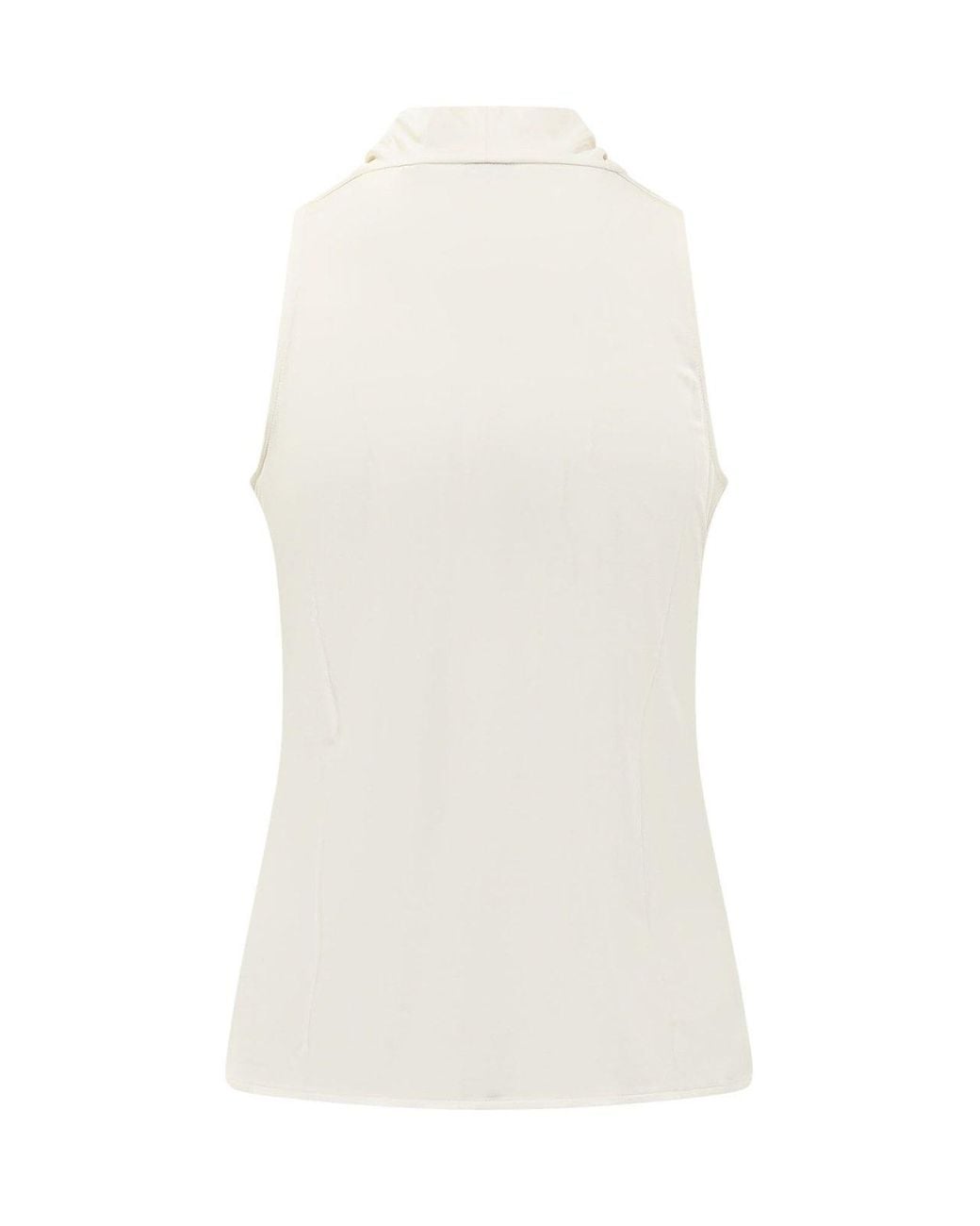 Boss White Boss Ecary Draped Sleeveless Top