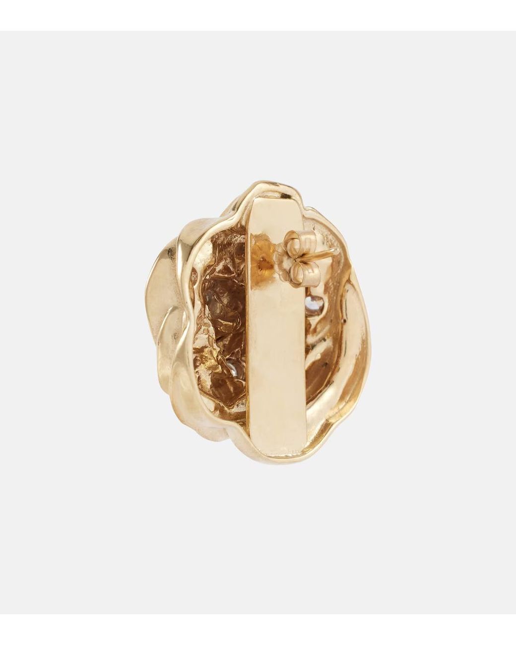 Magda Butrym Metallic Floral Embellished-Plated Earrings