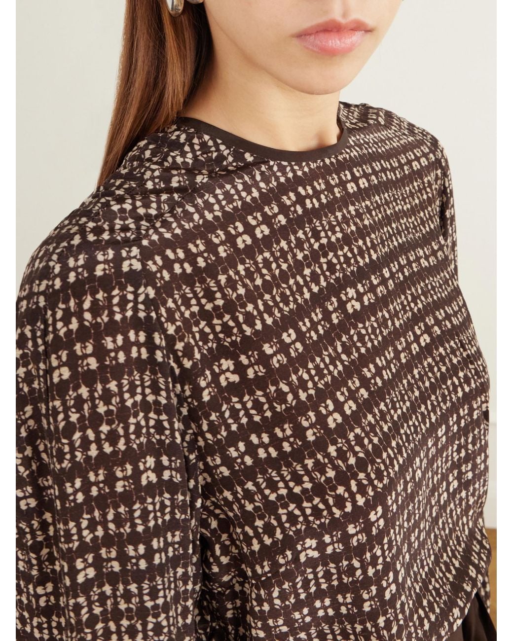 Sir Brown Long-Sleeved Dress