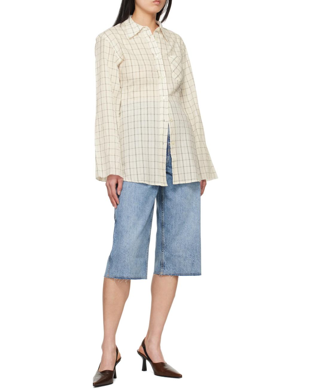 Our Legacy White Checkered Shirt