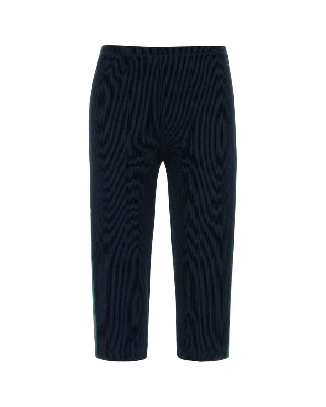 Gucci Blue Side-Stripe Cropped Pants