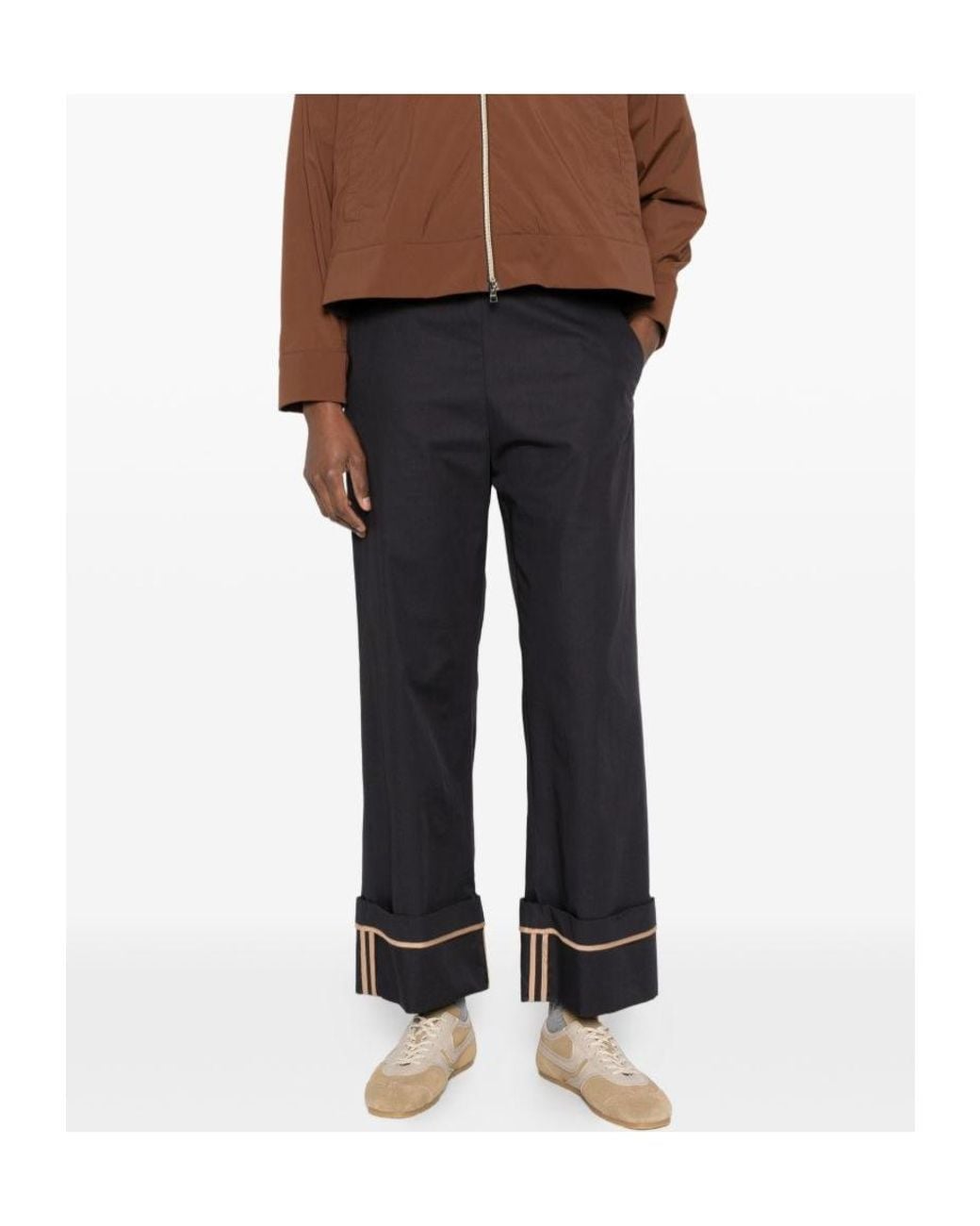 Herno Black Elasticated Waistband Trousers