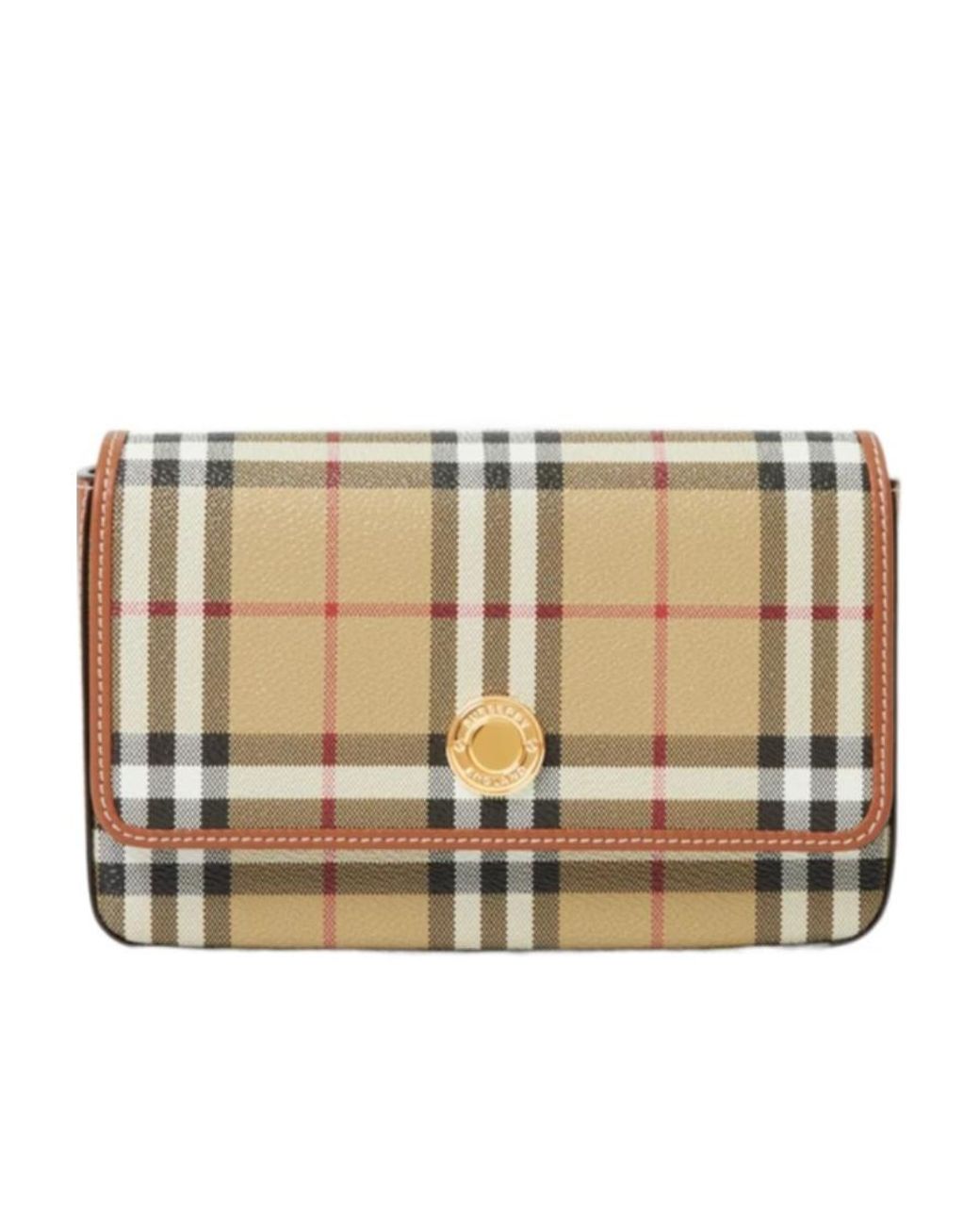 Burberry Natural Checked Small Shoulder Bag