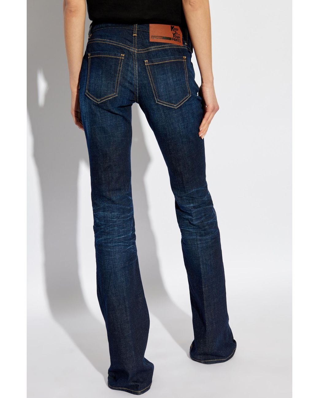 DSquared² Blue Mid-Waisted Flared Jeans