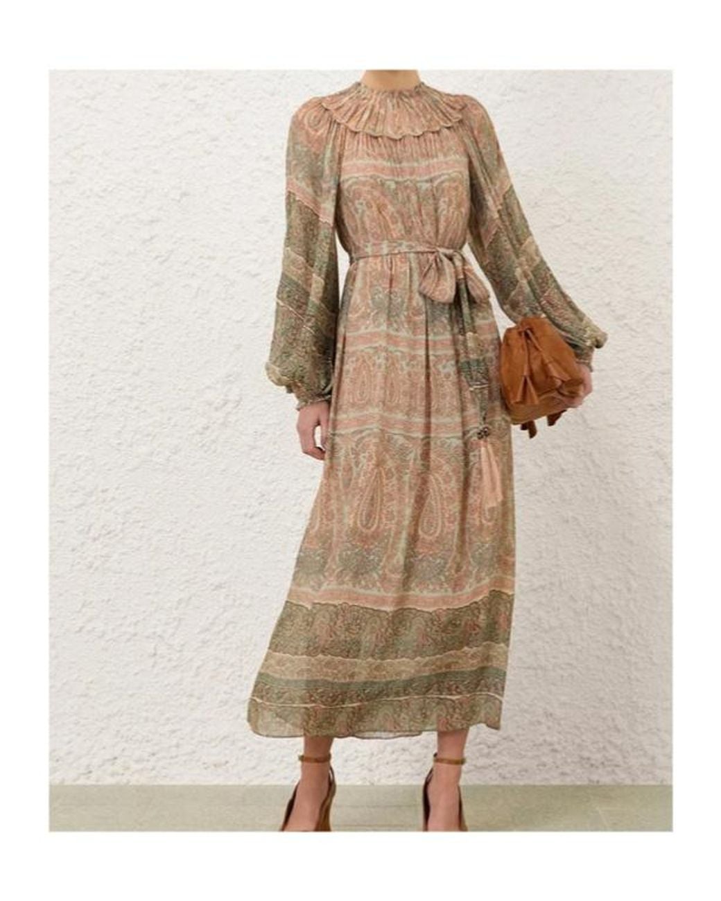 Zimmermann Natural Momentum Rouleau Billow Gown