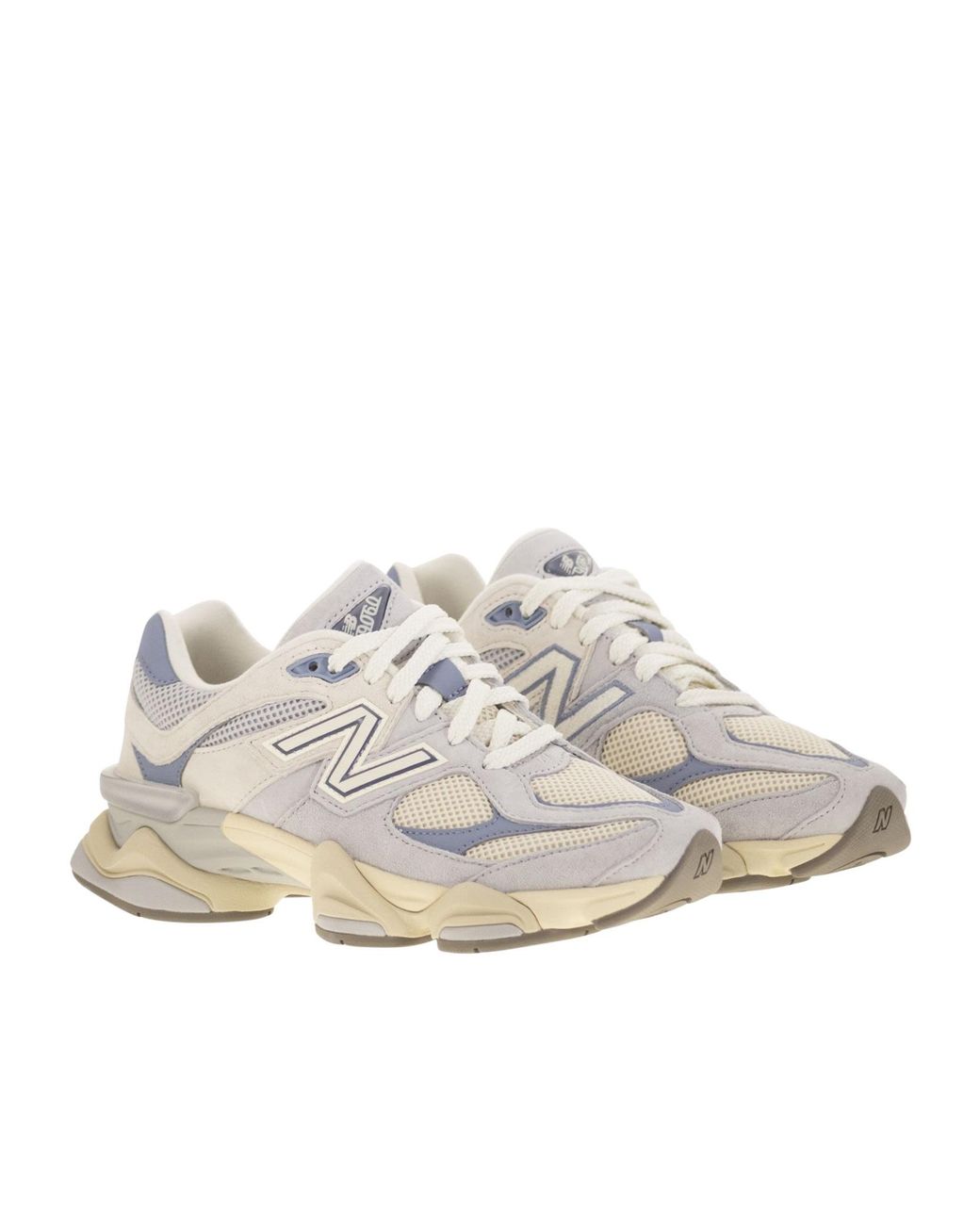 New Balance Gray 9060 Lace-Up Sneakers for men