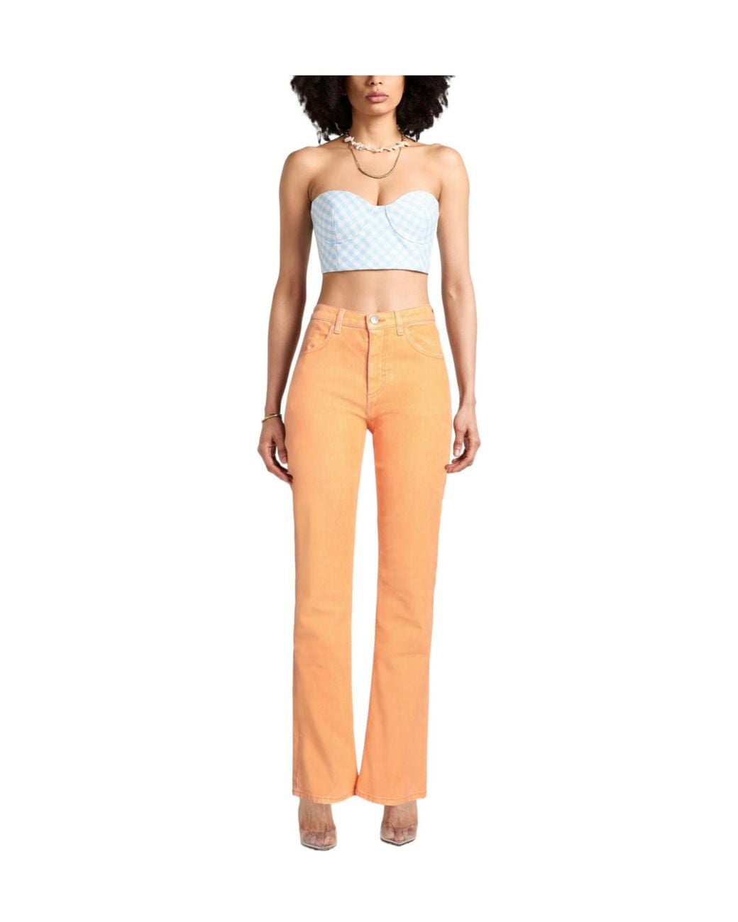 Marni Orange Bootcut Jeans