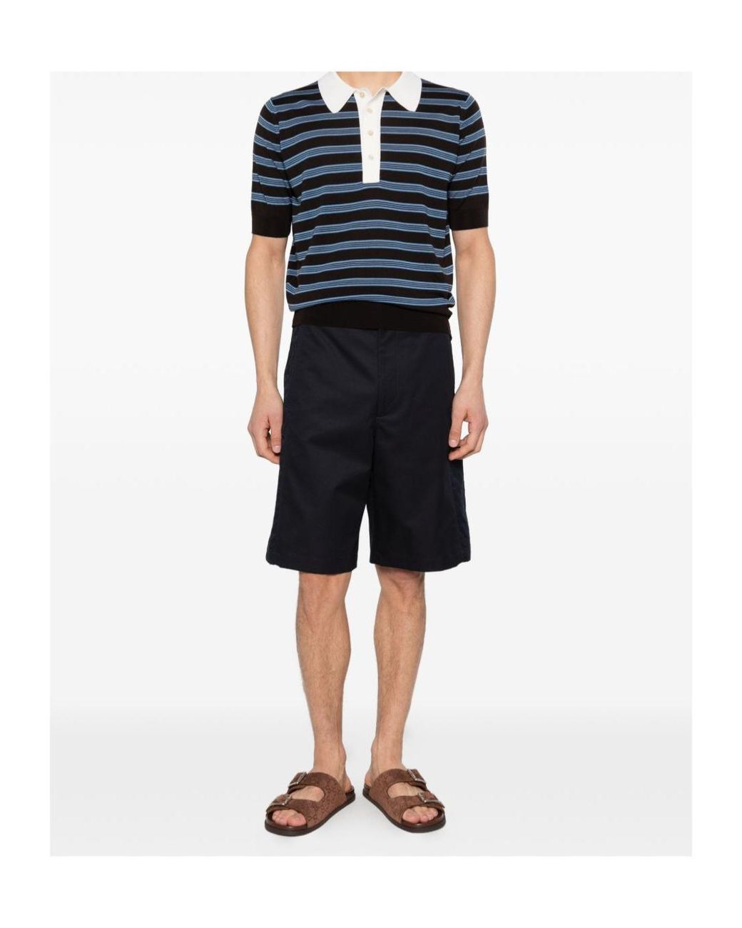 Gucci Blue Cotton Shorts for men