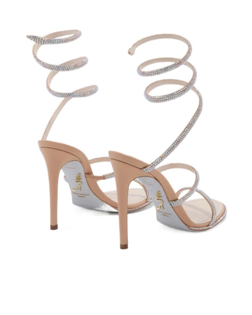 Rene Caovilla White Cleo Apricot Sandal