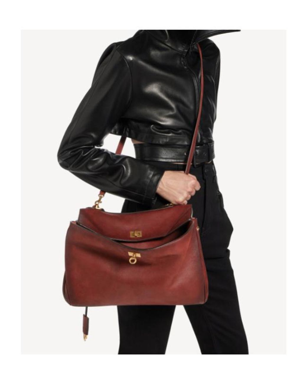Balenciaga Red Rodeo Handbag Medium