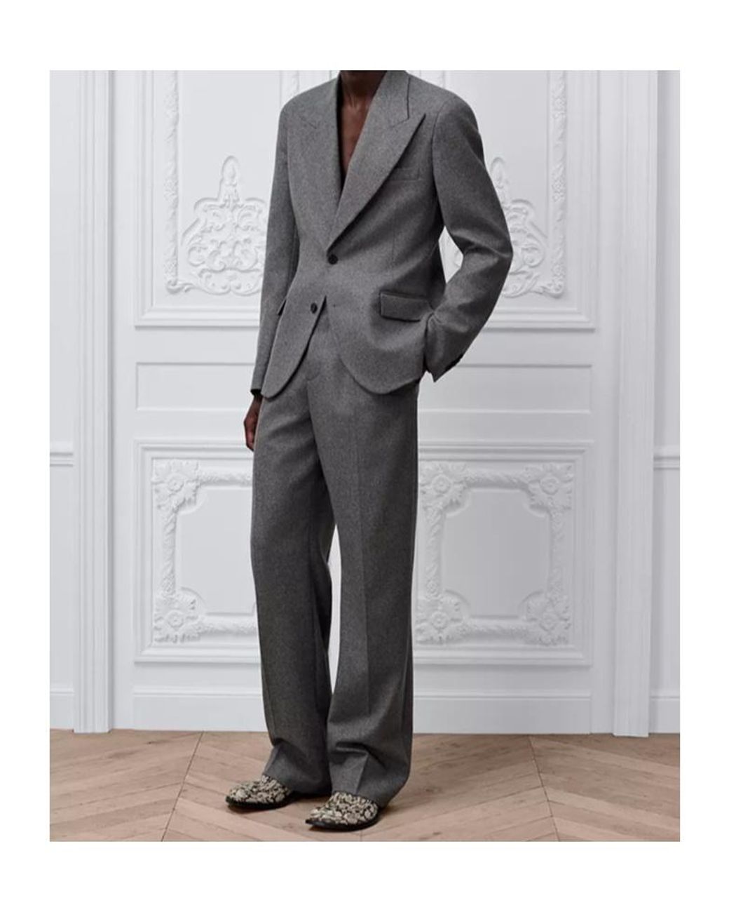 Dior Gray Pleated Pants for men