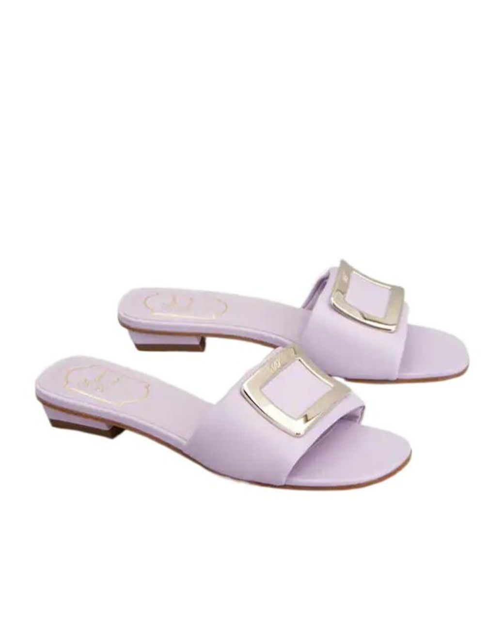 Roger Vivier Pink Padded Buckle Mules