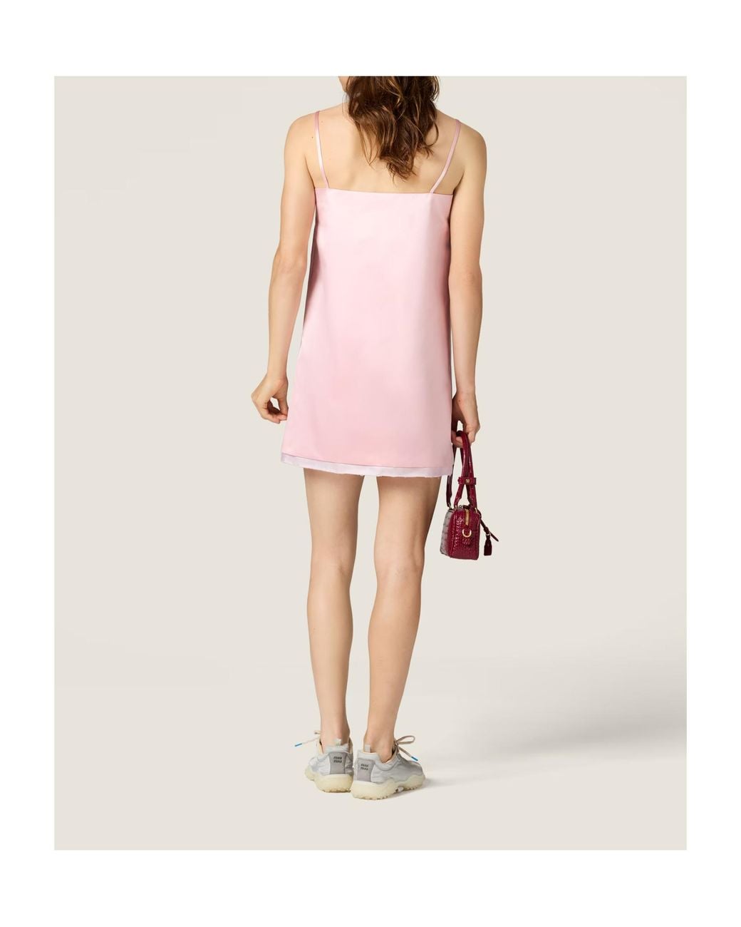 Miu Miu Pink Duchesse Mini-Dress