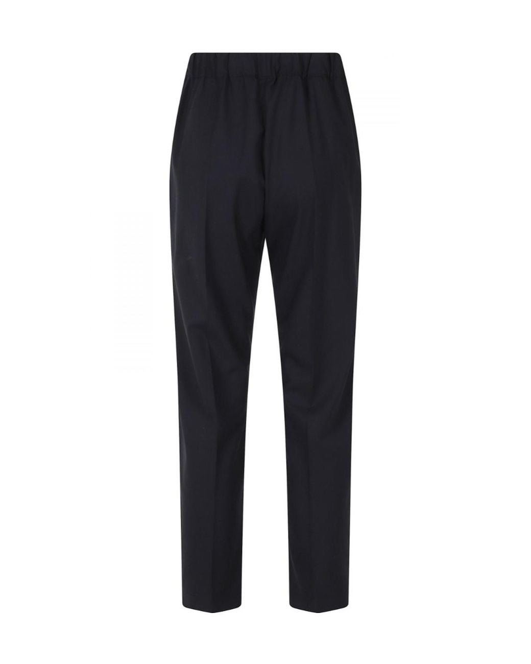 Semicouture Blue Buddy Drawstring Pressed-Crease Trousers