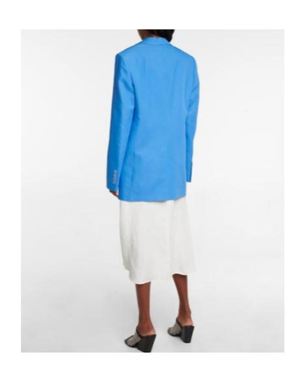 Stella McCartney Blue Single-Breasted Twill Blazer