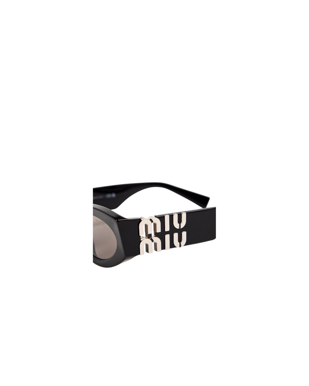 Miu Miu White Cat's Eye Light Tea Lens Sunglasses