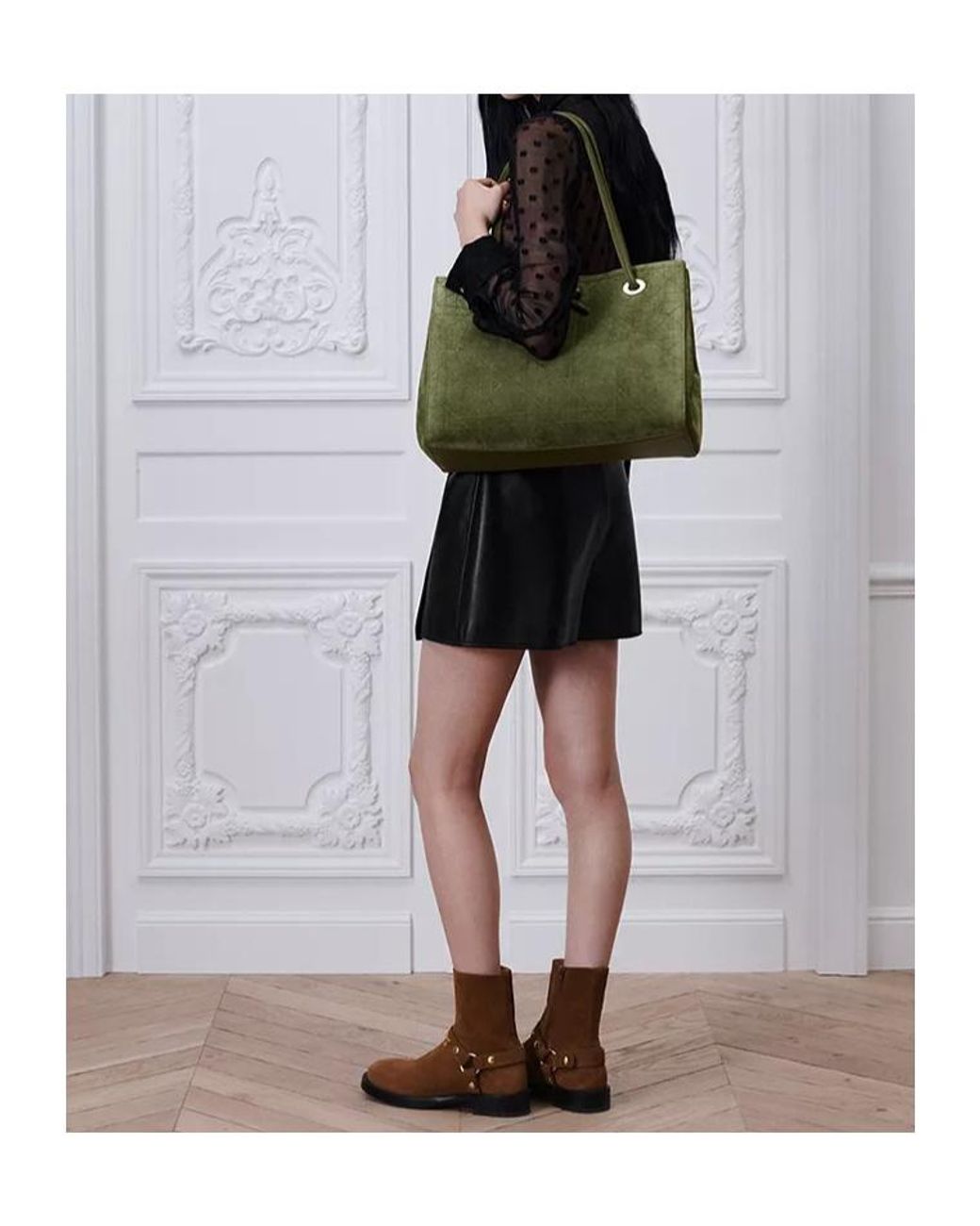 Dior Green Medium Promenade Shopping Bag