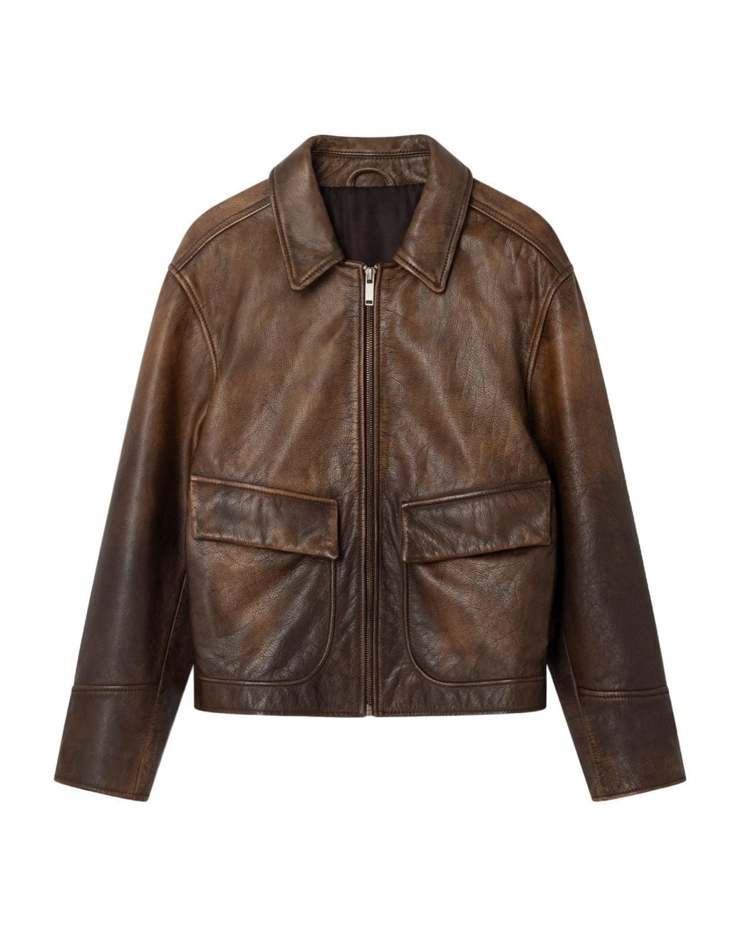 GIMAGUAS Brown Claudia Leather Jacket