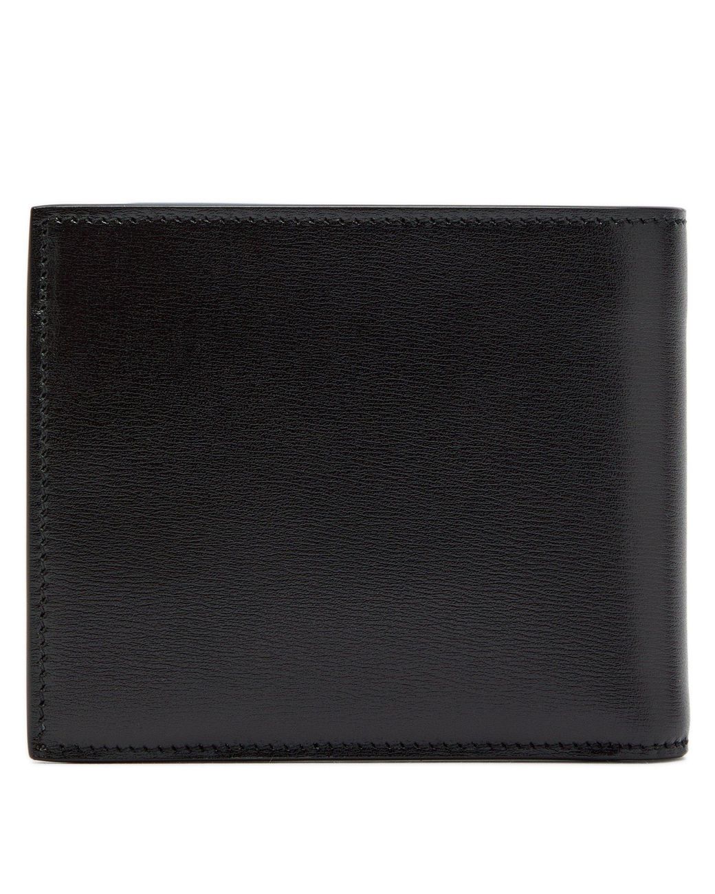 Saint Laurent Black Grain Leather Short Foldable Wallet for men