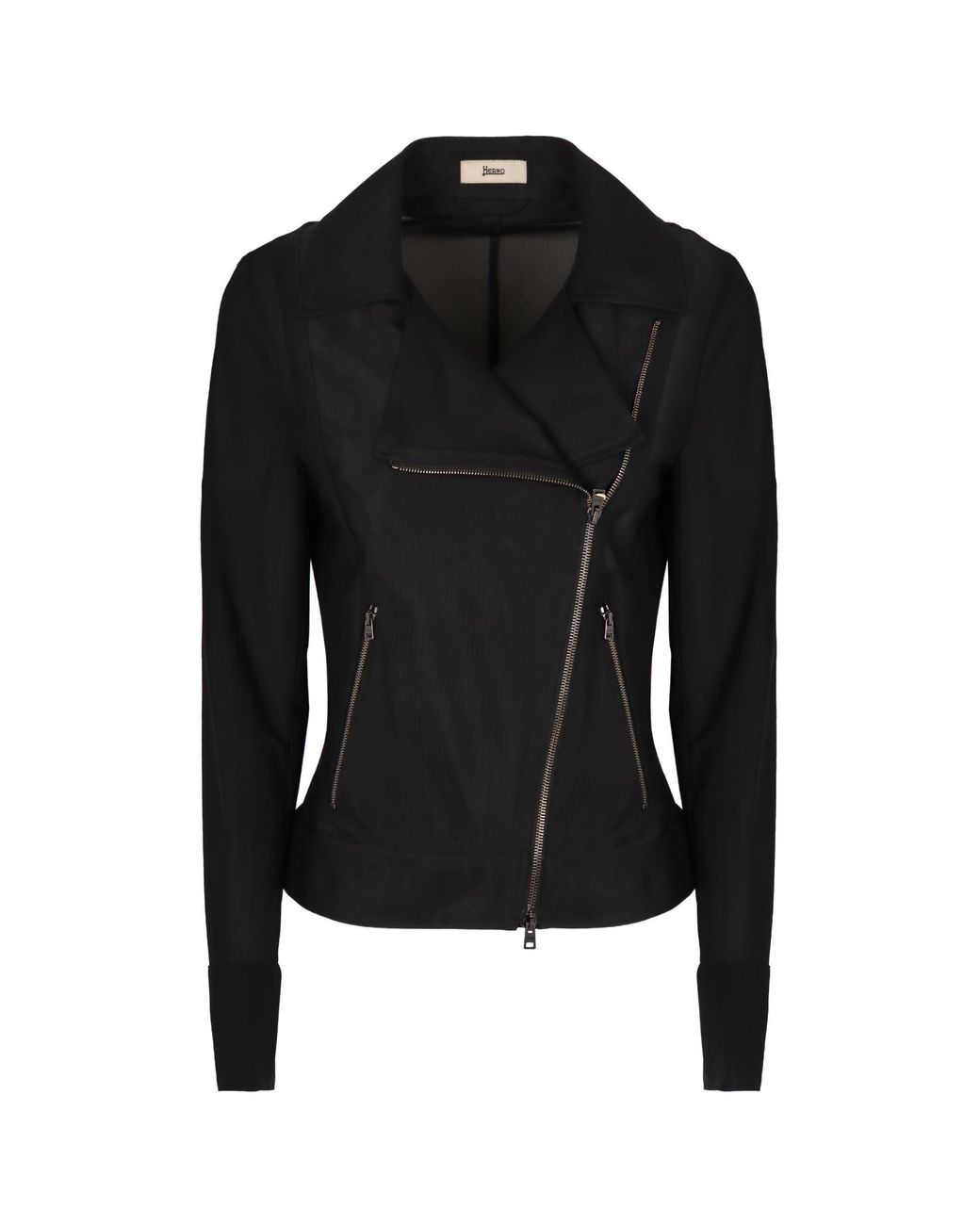 Herno Black Long-Sleeved Zip-Up Jacket