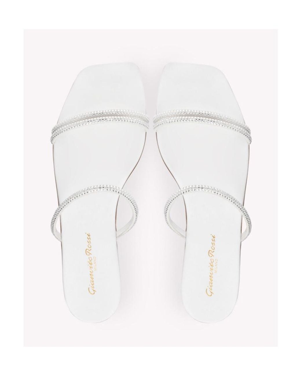 Gianvito Rossi White ジャンヴィト ロッシ カンヌ スリッポン サンダル
