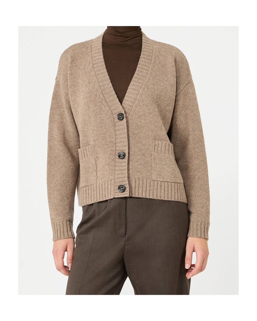 Weekend by Maxmara Natural Cropped Pocket Cardigan