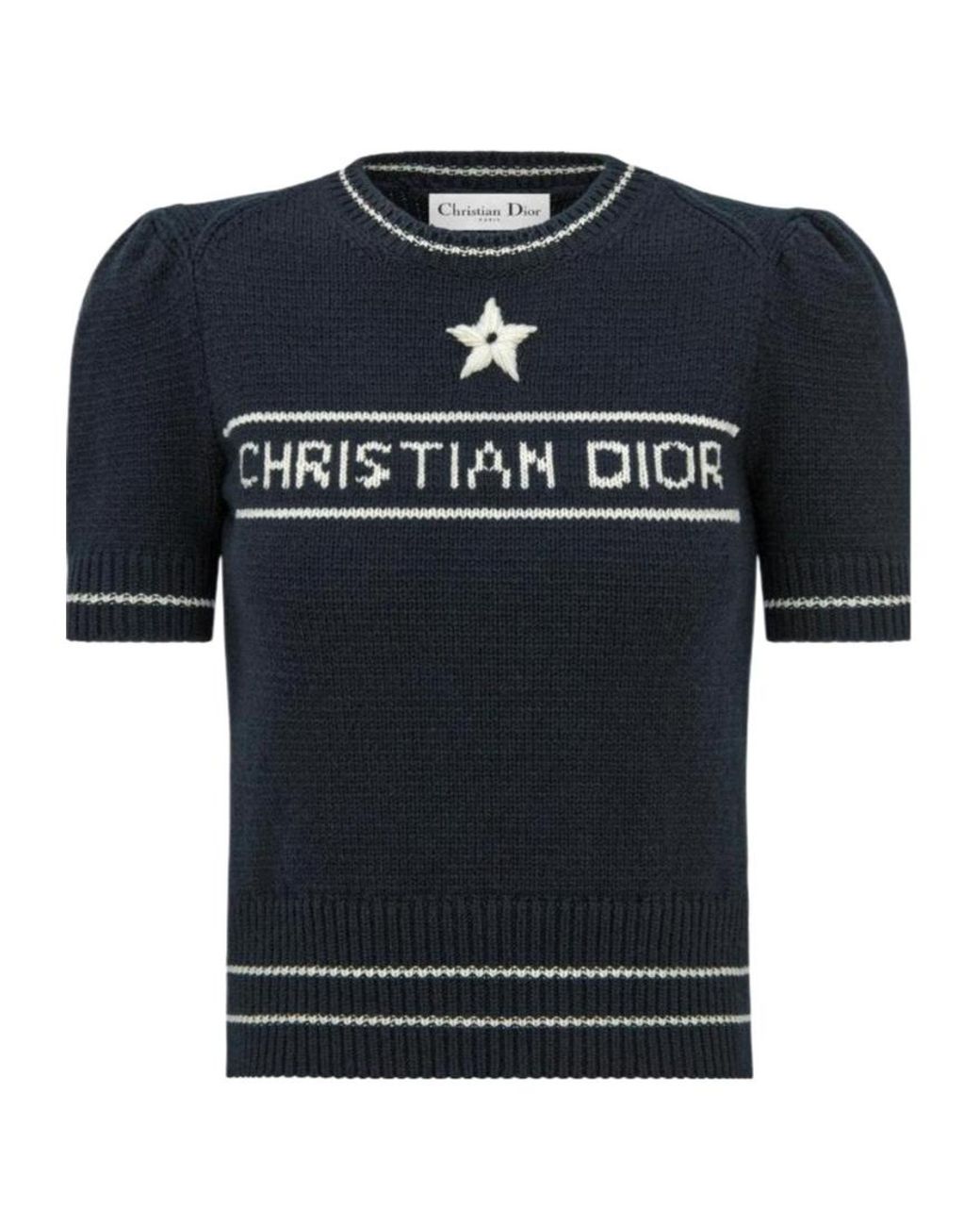 Dior Black 'Christian Short-Sleeved Sweater