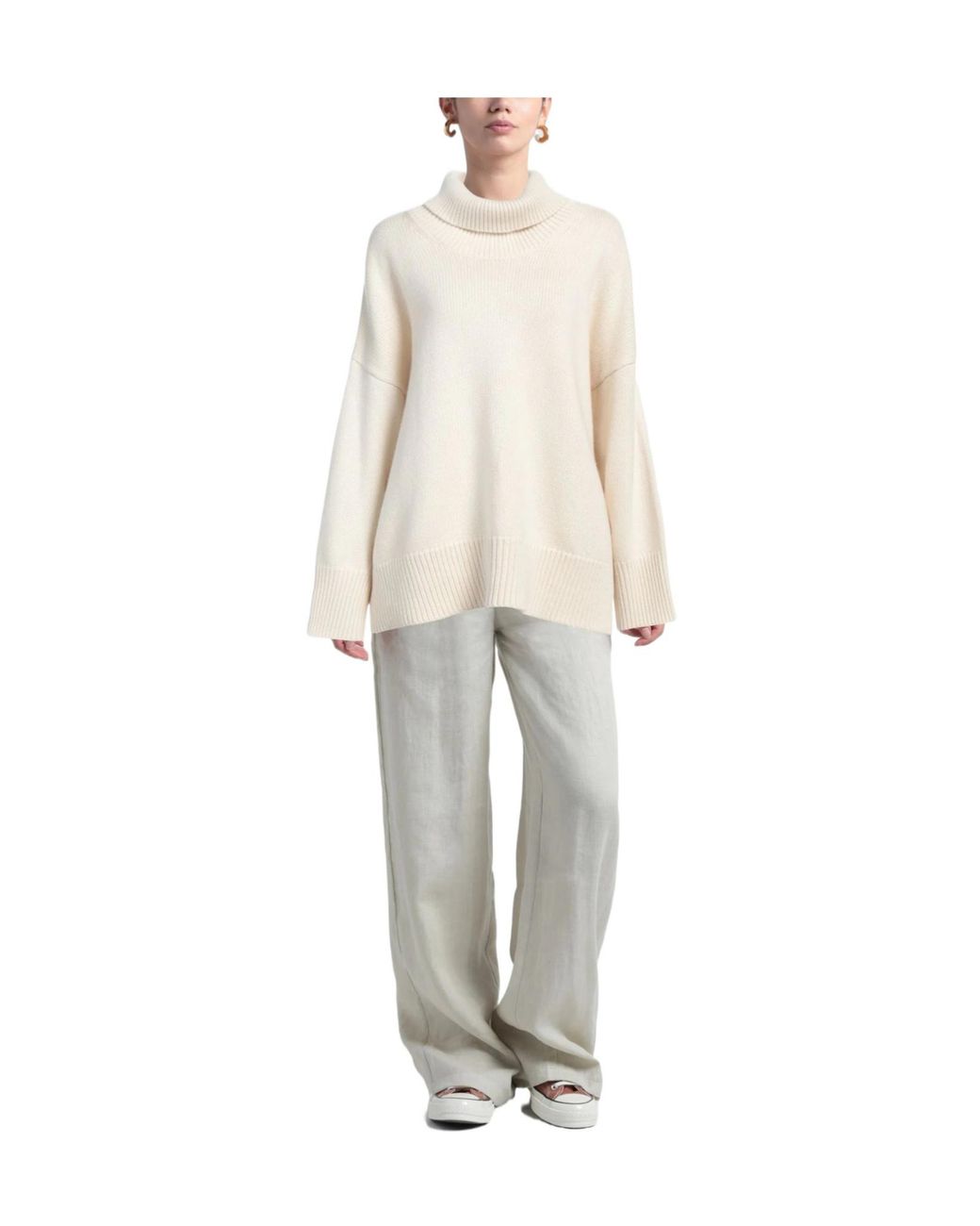 Chloé White Solid Color Cashmere Jumpers