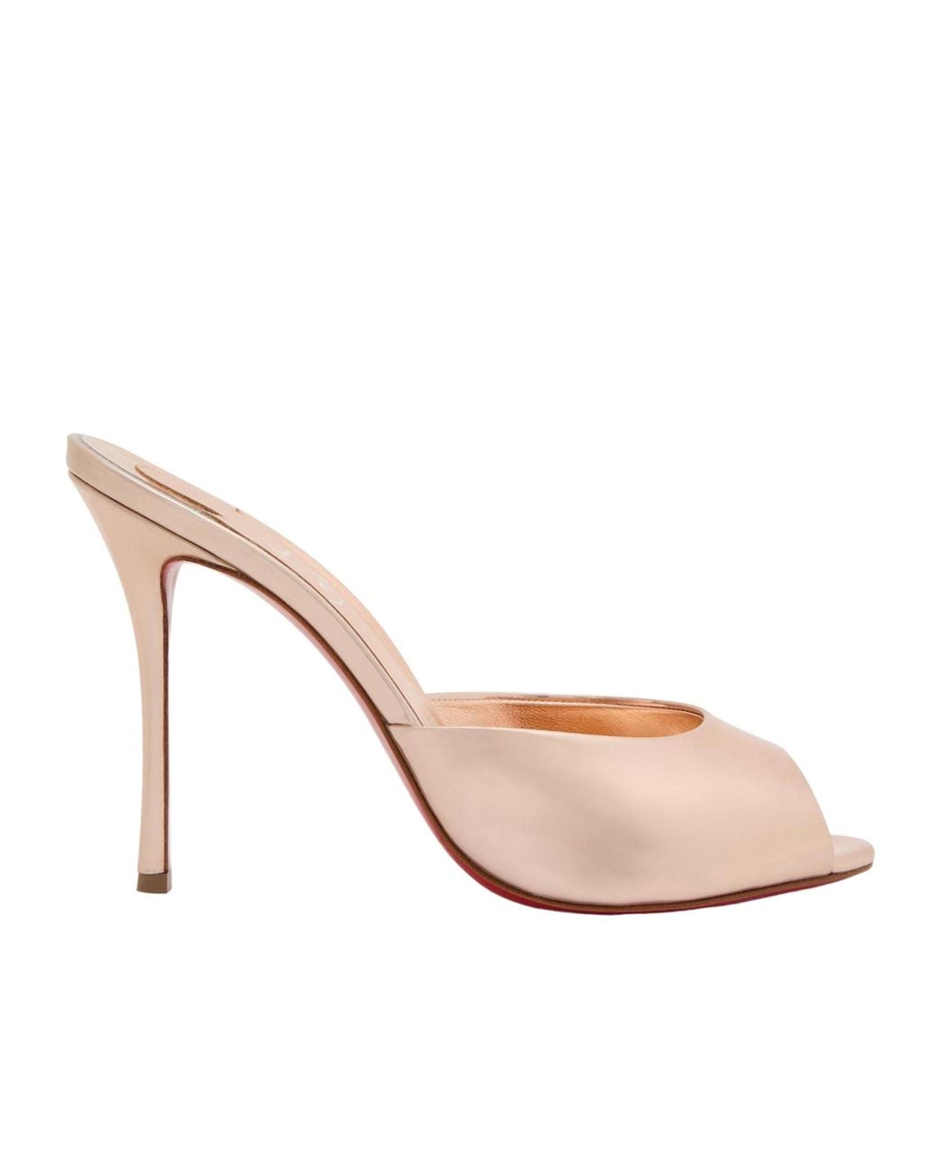 Christian Louboutin Patent Leather Mules in Pink | Lyst